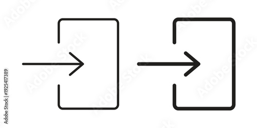Log in icon symbol design template. Vector 10 eps.