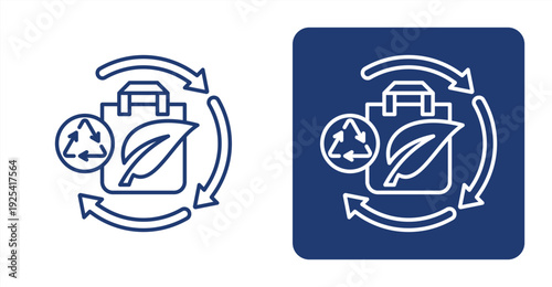 Responsible Consumption icon, with contrast background.