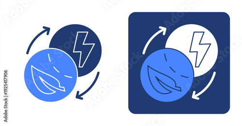 Energy Transition icon, with contrast background.
