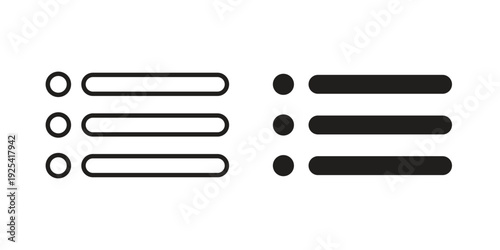 Menu icon symbol design template. Vector 10 eps.