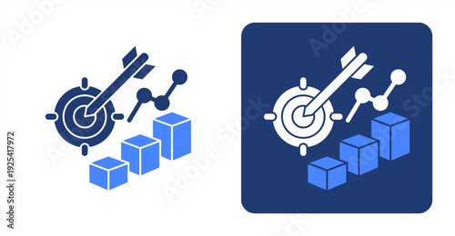 Impact Economy icon, with contrast background.