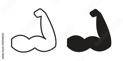 Muscle icon symbol design template. Vector 10 eps.