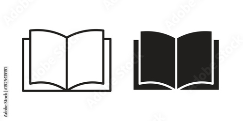 open book icon symbol design template. Vector 10 eps.