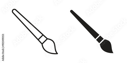 Paint brush icon symbol design template. Vector 10 eps.