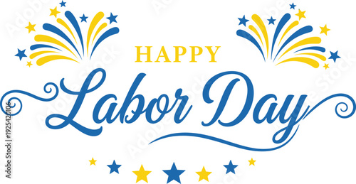 Happy labor day celebration greeting card image