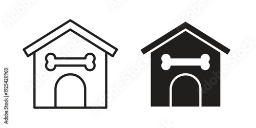 Pet house icon symbol design template. Vector 10 eps.