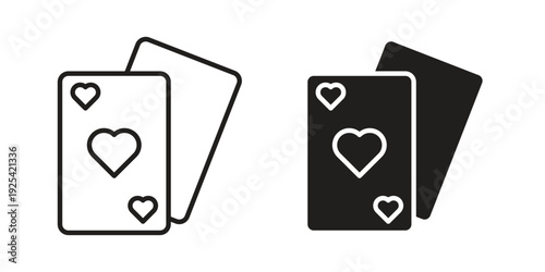 Playing cards icon symbol design template. Vector 10 eps.