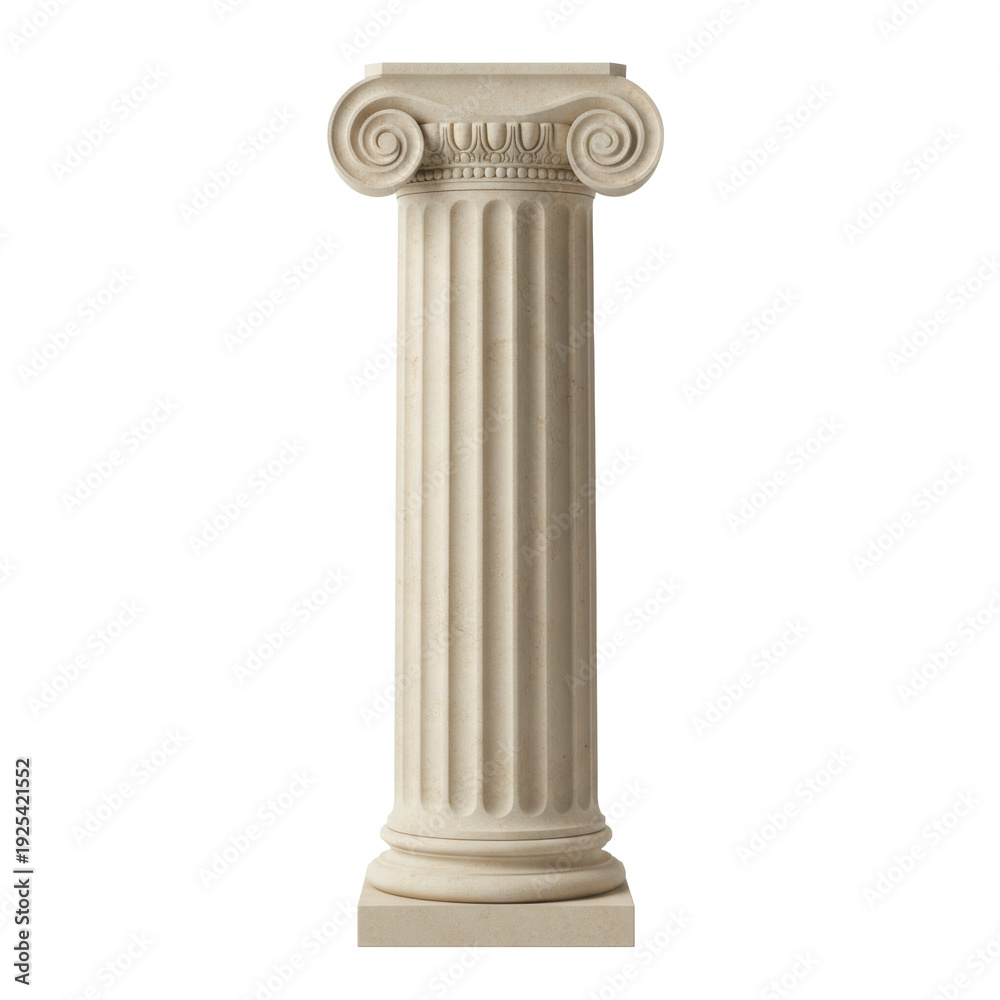 Obraz premium Ionic column on black background