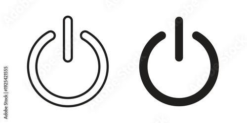 Power button icon symbol design template. Vector 10 eps.