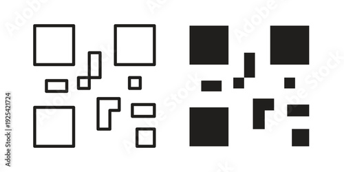 QR code icon symbol design template. Vector 10 eps.
