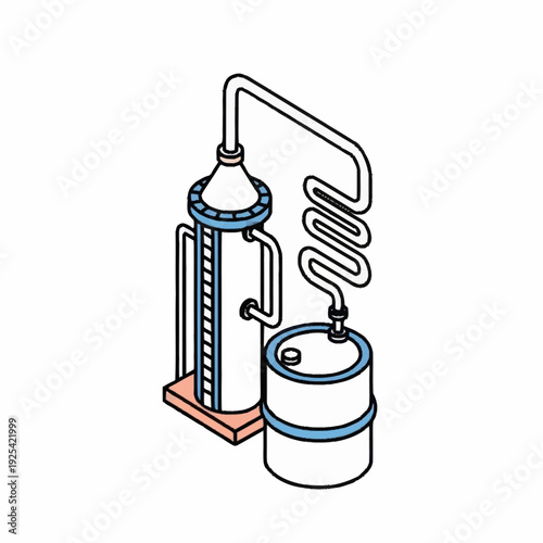 Simple Distillation Apparatus Laboratory Equipment.