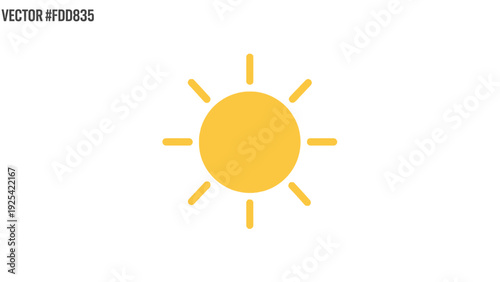 Sunny weather icon with radiating rays indicating a bright and clear day