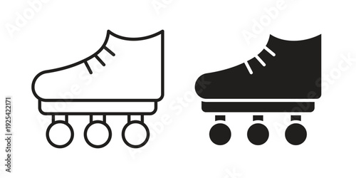 Roller skates icon symbol design template. Vector 10 eps.