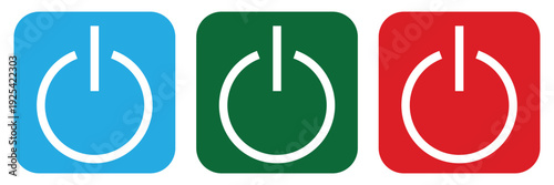 Power button silhouette vector flat design eps 10 .