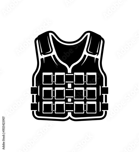 Vector bulletproof vest icon