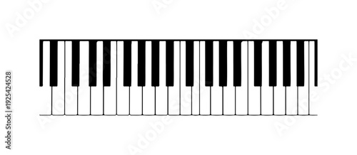 Vector piano keyboard illustration