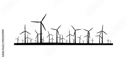 Wind Farm Silhouette