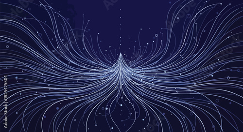 Abstract data flow background illustrating intricate network connections and digital communication pathways, symbolizing technological advancement