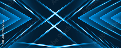 Futuristic abstract digital background with glowing blue arrows rising upwards. Symbol of growth, success, business progress, technology. presentations