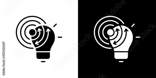 Disruptive Ideas Icon Sheet Black And White