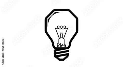 Light bulb with the word 'idea' inside.