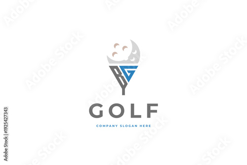 Golf club icons, symbols, elements and logo collection