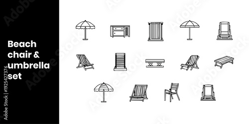 Beach Relaxation Silhouette Illustration