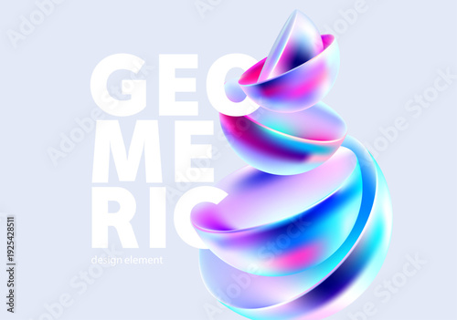 Abstract vector background of 3D squares and rectangles.. Transparent iridescent geometric shapes for poster and presentation design.