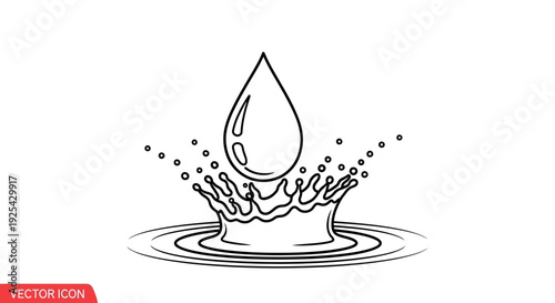 Water Drop Splash Icon
