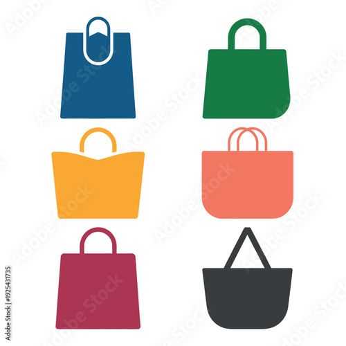 A colorful collection of handbags in various styles and colors