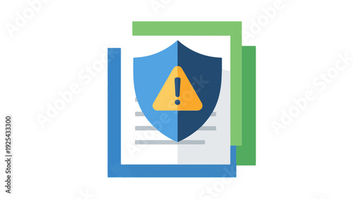 Warning Document with Shield Icon.