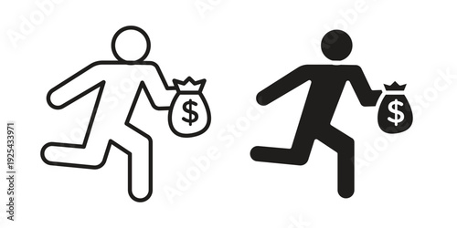 Thief icon. Vector Isolated Illustration for web design.