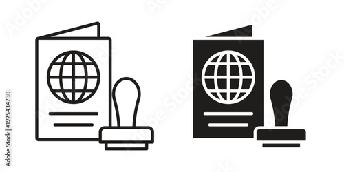 Visa icon. Vector Isolated Illustration for web design.