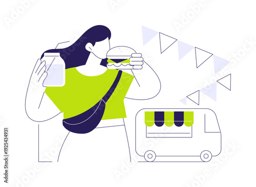 Yummy burger isolated cartoon vector illustrations.