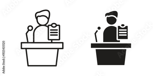 Witness icon. Vector Isolated Illustration for web design.