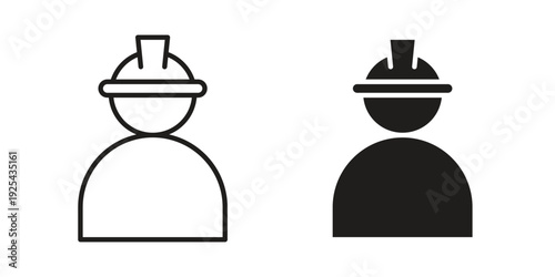 Worker icon. Vector Isolated Illustration for web design.