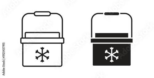Portable fridge box icon