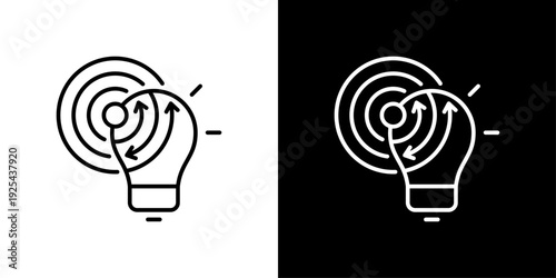 Disruptive Ideas Icon Sheet Black And White
