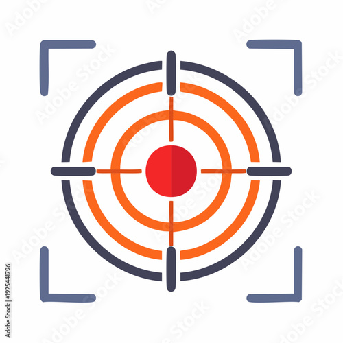 Colorful graphic illustration of a target with crosshairs and concentric circles for precision and accuracy.