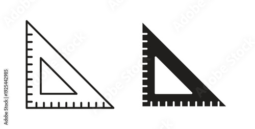 Triangle ruler icon