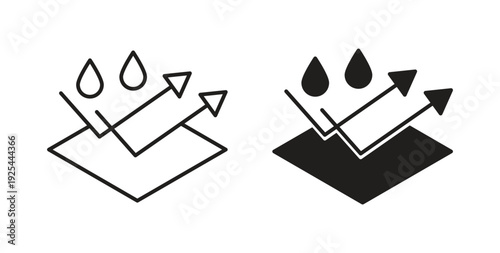 Water repellent surface icon