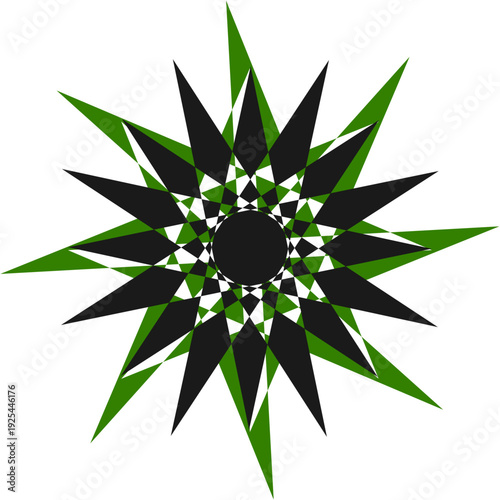 Geometric star pattern 