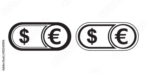 Interchangeable dollar and euro currency symbols