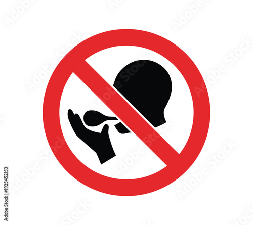 A red prohibition sign indicating no smoking allowed here