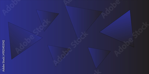 Black polygon background. Vector imitation of the 3D illustration. Pattern with triangles of different scale.