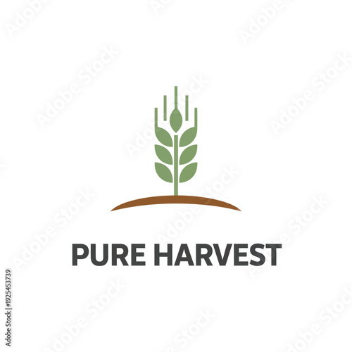 Agriculture Wheat Grain Plant Growth Logo