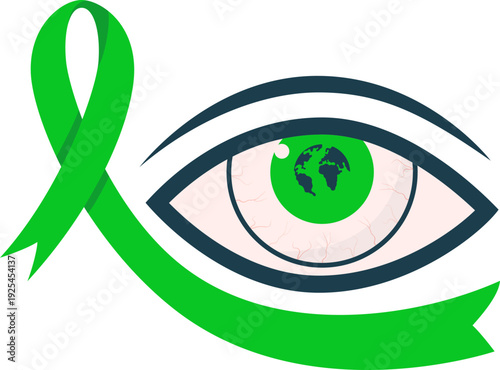 World glaucoma day illustration. Eye care, sight healtcare vector isolated.