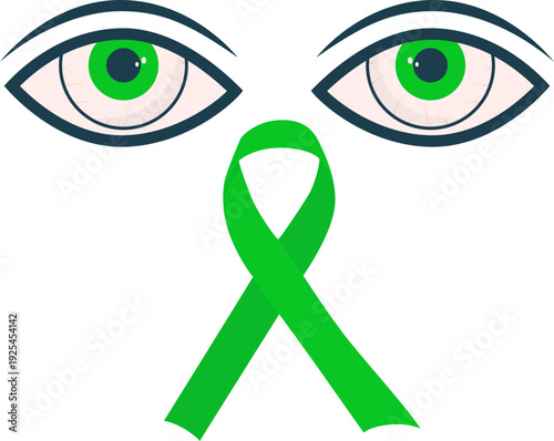 World glaucoma day illustration. Eye care, sight healtcare vector isolated.