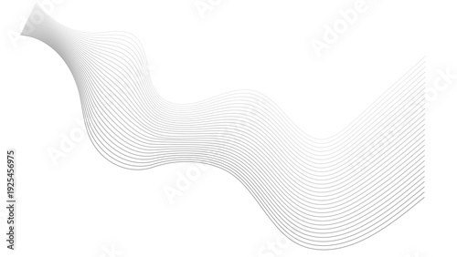  abstract vector background. Curve wave seamless pattern. Line art striped graphic template. isolated, twisted curve lines, undulate wave - stock vector