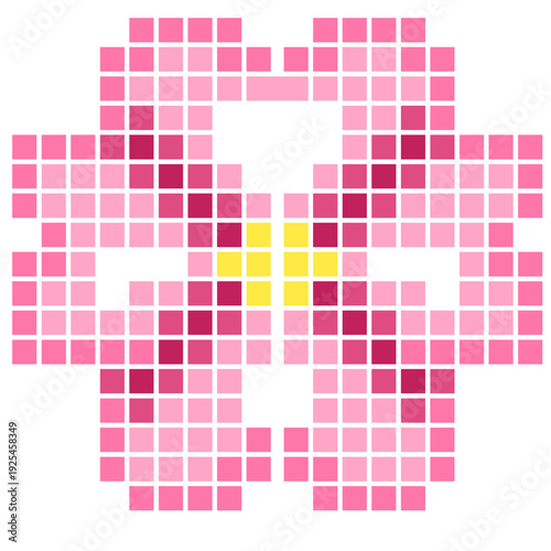 Pastel Pixel Flower Mosaic 